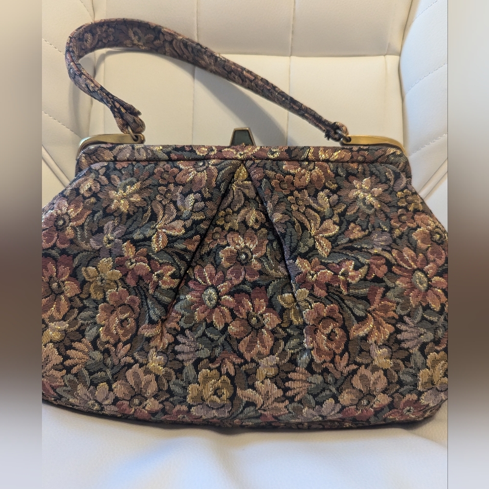 Vintage Palizzio Upholstery / Tapestry Purse Bag